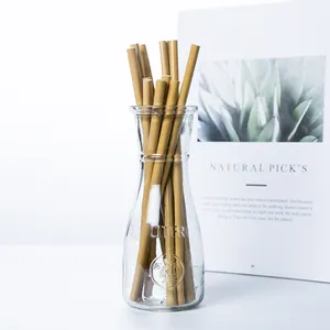 Custom Logo Drinking Straws Eco Friendly bamboo straw for hot and cold drink protect our earth reduce plastic