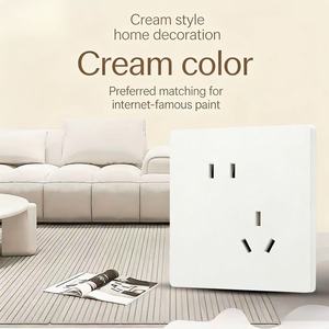 Prise interrupteur 86*86*8mm authentique officielle 825, finition mate dépolie, cinq trous, style crème, 16A, texture blanc jade pour climatiseur - Product Image 3