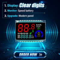 Layar LCD 7 Segmen Digital Tahan Air dengan Lampu Latar untuk Speedometer Sepeda Motor, Skuter Listrik, dan Odometer Kendaraan