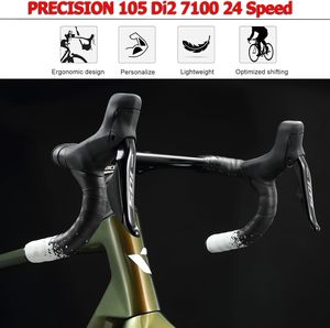 Vélo de route en carbone 2026, cadre en fibre de carbone 700c, 24 vitesses avec groupe <span class=keywords><strong>Shimano</strong></span> <span class=keywords><strong>105</strong></span> Di2 7170, freins à disque, vélos de course - Product Image 3