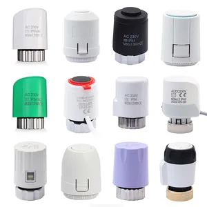 Tête d'actionneur thermique électrique 230V NO NC pour thermostat, collecteur, chauffage par le sol, <span class=keywords><strong>radiateur</strong></span>, normalement ouvert, fermé - Product Image 1