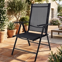 Chaise longue d'extérieur à structure en acier, chaise de camping portable en tissu Teslin, pliable facilement, design moderne, chaise de plage d'extérieur, pêche