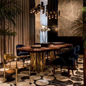 جديد الحديثة أسلوب بسيط يمكن تخصيص اللون الفولاذ المقاوم للصدأ الجدول الزجاج قرص من الرخام للمنضدة الجدول - Product Image 3