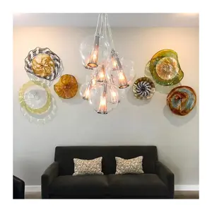 Morocco Style Colorful Retro Figurine Light Mounted LED Living Room Wall Plates Handy Artificial Craft