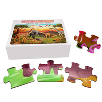 Grands animaux géants au sol, puzzle personnalisé pour enfants en bas âge