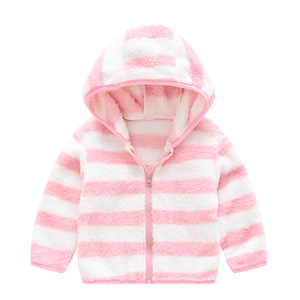 Nuovo orsetto orsetto giacca tinta unita con cappuccio cappotto di <span class=keywords><strong>pelliccia</strong></span> per bambini - Product Image 4