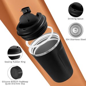 Factory Portable Personalized Double Wall Vacuum Insulated Thermal Stainless Steel Custom Logo Travel Coffee <b>Mug</b> With Lid - Product Image 4