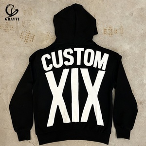 Sudadera con Capucha Oversize de Felpa de Alta Calidad de 400 Gramos, Estilo Urbano Holgado, con Gráficos y Parches de Chenilla, Personalizada, OEM ODM - Product Image 5