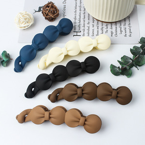 Nuevo Supya Plastic Bow-Knot Matte Glossy Banana Clip mejora el volumen del cabello Versátil Uso diario Horizontal Vertical <span class=keywords><strong>Cola</strong></span> <span class=keywords><strong>de</strong></span> <span class=keywords><strong>caballo</strong></span> - Product Image 3