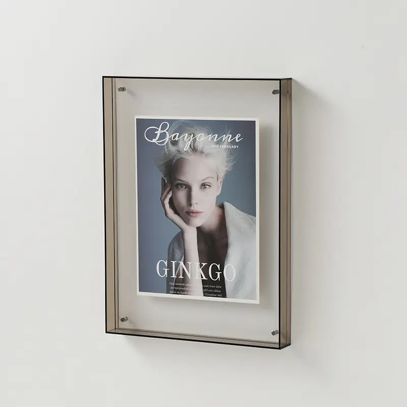 Cornice per foto fai da te di lusso a luce calda in stile foto Poster realistico intarsio montaggio a parete trasparente acrilico cornice per foto