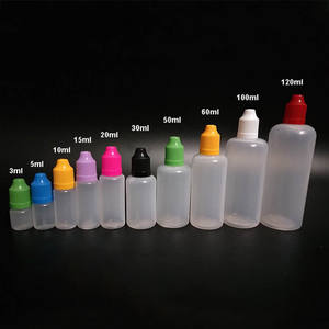 Botella de Plástico Redonda con Gotero y Tapa a Prueba de Niños para Aceites Esenciales, 5ml 10ml 15ml 20ml 30ml - Product Image 6