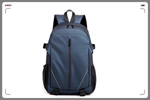 Korean version <b>backpack</b>, men's business casual <b>computer</b> bag, waterproof travel bag, long school student <b>backpack</b> - Product Image 1