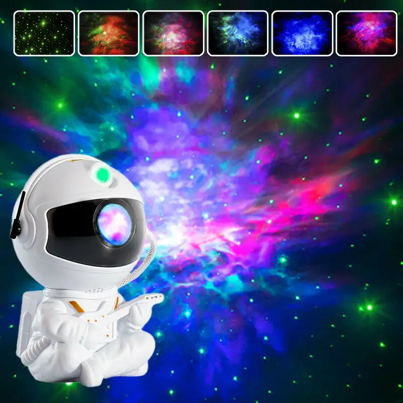 2022 Seated Universe Space Astronaut Aurora Galaxy Led Laser Star Moon Projector Nebula Cloud Lamp Night Light for Party Room