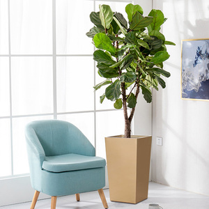 Jardinière en résine carrée haute, décoration de <span class=keywords><strong>jardin</strong></span>, grande taille, pots à fleurs minimalistes pour la maison et le <span class=keywords><strong>salon</strong></span> - Product Image 4