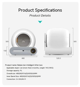 Fabricant Vente en gros Logo personnalisé Bac à <span class=keywords><strong>litière</strong></span> automatique intelligent <span class=keywords><strong>pour</strong></span> <span class=keywords><strong>chat</strong></span> Autonettoyant Grand bac à sable <span class=keywords><strong>pour</strong></span> toilette <span class=keywords><strong>Litière</strong></span> automatique <span class=keywords><strong>pour</strong></span> <span class=keywords><strong>chat</strong></span> - Product Image 4