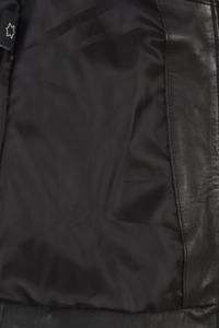 Chaqueta con Capucha para Mujer, 100% Cuero Nappa Negro Genuino, Corte Elegante, Cierre YKK, Marca Privada OEM, Venta al Por Mayor, Uso Diario - Product Image 5