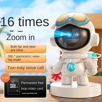 Caméra de surveillance pour bébé intelligente WiFi, design robot mignon, vision nocturne couleur, alarme de pleurs de bébé, dispositif de sécurité domestique à distance