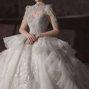 <span class=keywords><strong>Vestidos</strong></span> <span class=keywords><strong>de</strong></span> <span class=keywords><strong>novia</strong></span> simples <span class=keywords><strong>y</strong></span> <span class=keywords><strong>elegantes</strong></span> para mujer Nuevo vestido <span class=keywords><strong>de</strong></span> <span class=keywords><strong>novia</strong></span> <span class=keywords><strong>de</strong></span> varias capas con volantes Vestido <span class=keywords><strong>de</strong></span> baile <span class=keywords><strong>de</strong></span> tren <span class=keywords><strong>de</strong></span> barrido Lsht013 - Product Image 3