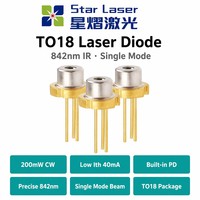 Original ROHM RLD84NZJ2 Infrared Laser Diode 842nm 200mW TO-18 for 3D Face Recognition Infrared Illumination Module