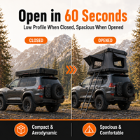 Tente de toit rigide pop-up Factory RedRock Overland pour camping en voiture