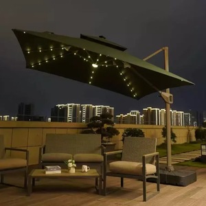 Best Price Large Outdoor Commercial Aluminum Windproof Durable Folding Arm Retractable Patio Umbrella for Hotels Restaurants - Product Image 5