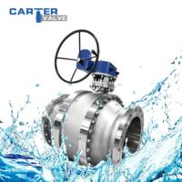 Vanne à boisseau sphérique à bride en acier inoxydable API 6D ANSI ASME CF8 CF8M 304 316 Classe 150 300 600 à trunnion, à passage pleine, RF RTJ, anti-explosion