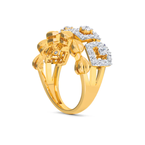 แหวนเพชรทรงมาร์ควิสที่ได้รับการเพาะเลี้ยงในห้องปฏิบัติการที่สวยงามสำหรับผู้หญิง ออกแบบมาให้เปล่งประกายโดดเด่น สง่างาม ดูหรูหรา คลาสสิก ทำจากเงินสเตอร์ลิง - Product Image 3