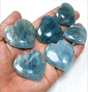 Natural IGI Certified Smooth Loose Oval <b>Aquamarine</b> 25mm-40mm Cabochon Gemstone for Christmas Jewelry - Product Image 3