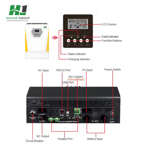 Prix Compétitif Onduleur Solaire Hybride Monophasé/Triphasé 5KW-15KW IP65 3 Smart Dual Grid 95% Efficacité WIFI/RS485 - Product Image 2