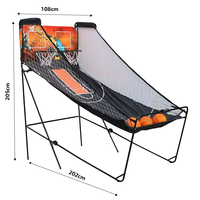 Jeu d'arcade de basket-ball en métal pour 2 joueurs, adapté à l'interaction parent-enfant, pour l'intérieur et l'extérieur, pour adultes et adolescents