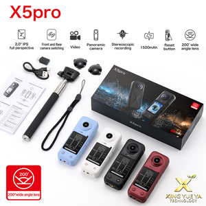 กล้องแอคชั่น X5 Pro แบบกล้องคู่ มุมกว้าง 200 องศา หน้าจอ 2 นิ้ว แบตเตอรี่ 1500mAh ถ่ายวิดีโอแบบสโลว์โมชั่น ไทม์แลปส์ บันทึกแบบวนซ้ำ วิดีโอบล็อก ความคมชัดสูง - Product Image 1