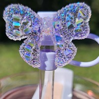 Capuchon de paille en strass pour gobelet, compatible avec les tasses de 30 oz et 40 oz, accessoires de bouteille d'eau réutilisables et anti-poussière