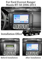 Stéréo Carplay Android 2din pour Ford Everest/Ranger, Mazda BT50 2006-2011 Navigation GPS et Auto Audio