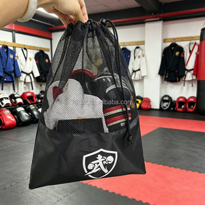 Sacchetto per Scarpe Riutilizzabile e Lavabile in Rete con Coulisse, Borsa Sportiva Multiuso per Scarpe da Palestra, Guanti da Boxe e Attrezzatura per Arti Marziali - Product Image 4