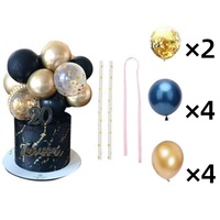 10 Pièces Joyeux Anniversaire Mariage Saint-Valentin 5 pouces Bébé Douche Mini Latex Chrome Confettis Ballon Guirlande Gâteau Papier Paille