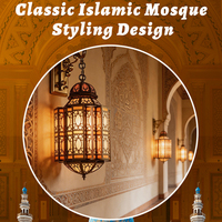Lampe murale LED en verre de style islamique sur mesure, arabesque turque, pour hôtel, chambre, couloir