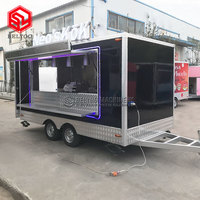 Restaurant mobile de camions de nourriture personnalisé États-Unis Remorque alimentaire à vendre Camion Tacos Chariot à hot-dogs Bbq Concession Trailer