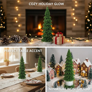 Cây thông Noel mini SANWEI làm từ <span class=keywords><strong>s</strong></span>ợi sisal, cây thông Noel mini nhân tạo, cây thông dạng chổi chai cho lễ Giáng sinh, ngày lễ, tiệc tại nhà - Product Image 6