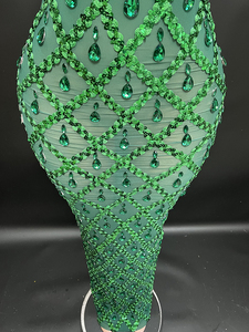 Robe de minuit bleu maille diamant robe femmes élégantes dames robes pour invité de <span class=keywords><strong>mariage</strong></span> - Product Image 5