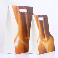 Sacs d'emballage en papier personnalisés avec logo imprimé, découpés, colorés, grand format, pour cadeaux, boutiques, design fantaisie, OEM