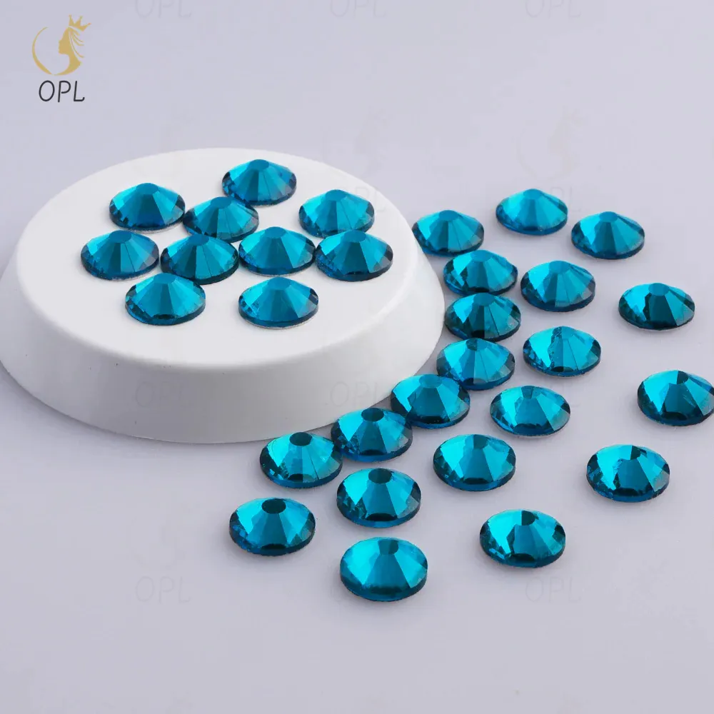 OPL 모조 다이아몬드 대량 도매-하이 퀄리티 돌 유리 플랫 백 네일 아트 모조 다이아몬드 (비 핫픽스)