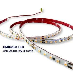 Iyi kırmızı 3M bant 12v no-su geçirmez SMD3528 120LED/M noel ağacı esnek led ışık şerit