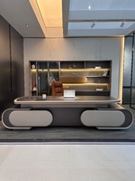 Bureau de direction modulaire en bois moderne de luxe haut de gamme en forme de L pour PDG, directeur, cadre supérieur