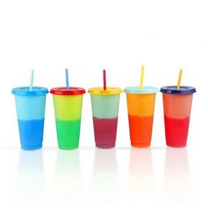 Customizable PP <b>Reusable</b> Coffee Mug <b>With</b> Mood Color Changing <b>Lid</b> Plastic Tumbler <b>Cup</b> Cover for Boiling Water - Product Image 2
