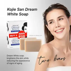 Sabun asam Kojie San Dream putih, Anti Penuaan penghilang jerawat ringan 65g * 2s