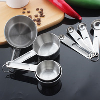 Cuillères à soupe en acier inoxydable empilables de qualité supérieure Ensemble de tasses et cuillères à mesurer pour cadeau Ingrédients liquides secs Cuisson Cuisson Cuisson
