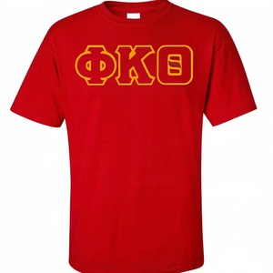 T-Shirt Personalizzabile Morbida per Uso Quotidiano con Logo a Lettere Greche Phi Kappa Theta, Abbigliamento Sportivo Casual - Product Image 4