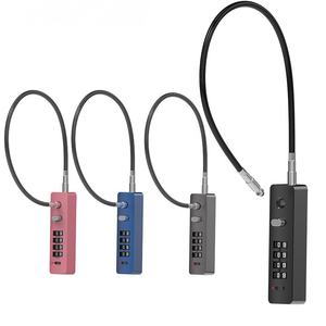 नवीनतम 4 अंक धातु पासवर्ड संयोजन केबल लॉक सुरक्षित नंबर पैडलॉक सामान के लिए - Product Image 6
