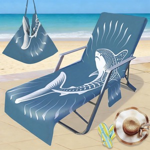 Funda de microfibra para tumbona de playa con estampado de palmeras tropicales, toalla de secado rápido con estampado digital para playa y piscina - Product Image 4