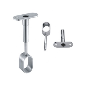 Rail de garde-robe en alliage de zinc suspendu Tube de rail de vêtements prend en charge les supports d'extrémité - Product Image 3